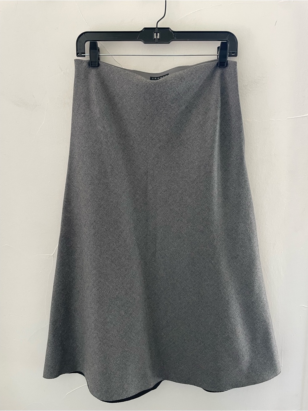 THEORY Classic Gray A-Line Women's Skirt